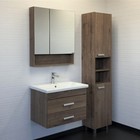 Зеркало шкаф для ванной комнаты Comforty «Никосия 70», 700×800 мм, цвет дуб тёмный - Фото 2