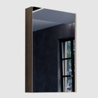 Зеркало шкаф Comforty Порто 50 для ванной комнаты, цвет дуб темно-коричневый - фото 296409675