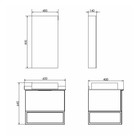 Зеркало-шкаф COMFORTY «Порто-50» дуб темно-коричневый - фото 12610640