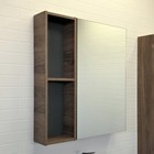 Зеркало шкаф Comforty Порто 75 для ванной комнаты, цвет дуб темно-коричневый - фото 293630106