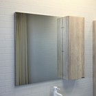 Зеркало шкаф Comforty Порто 90 для ванной комнаты, цвет дуб дымчатый - фото 293630112