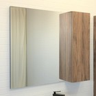Зеркало шкаф Comforty Порто 90 для ванной комнаты, цвет дуб тёмный-коричневый - фото 293630119