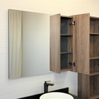 Зеркало шкаф для ванной комнаты Comforty «Порто 90», 900×800 мм, цвет дуб тёмный-коричневый 9178625 - фото 319425423