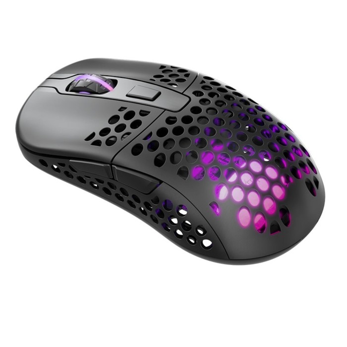 Мышь Xtrfy M42, игровая, беспроводная, подсветка RGB, 19000 dpi, USB, чёрная - фото 51682224