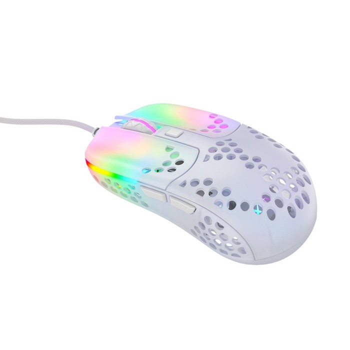 Мышь Xtrfy MZ1 – ZY’S RAIL, игровая, проводная, подсветка RGB, 16000 dpi, USB, белая