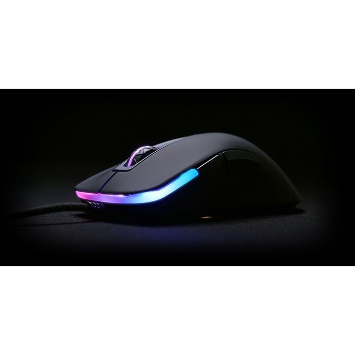 Мышь Xtrfy M1, игровая, проводная, подсветка RGB,7200 dpi, USB, чёрная