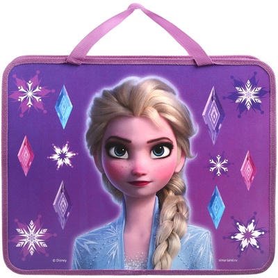 Папка с ручками А4, на молнии, пластик, 33×26×7 см «Холодное сердце»