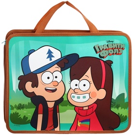 Папка пластиковая с ручками А4, на молнии, 7.5×33×26 см, «Гравити Фолз»