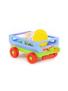 Набор игрушек для песочницы, 6 предметов: тележка, ведро, ситечко, лопатка, грабельки, формочка - Фото 8