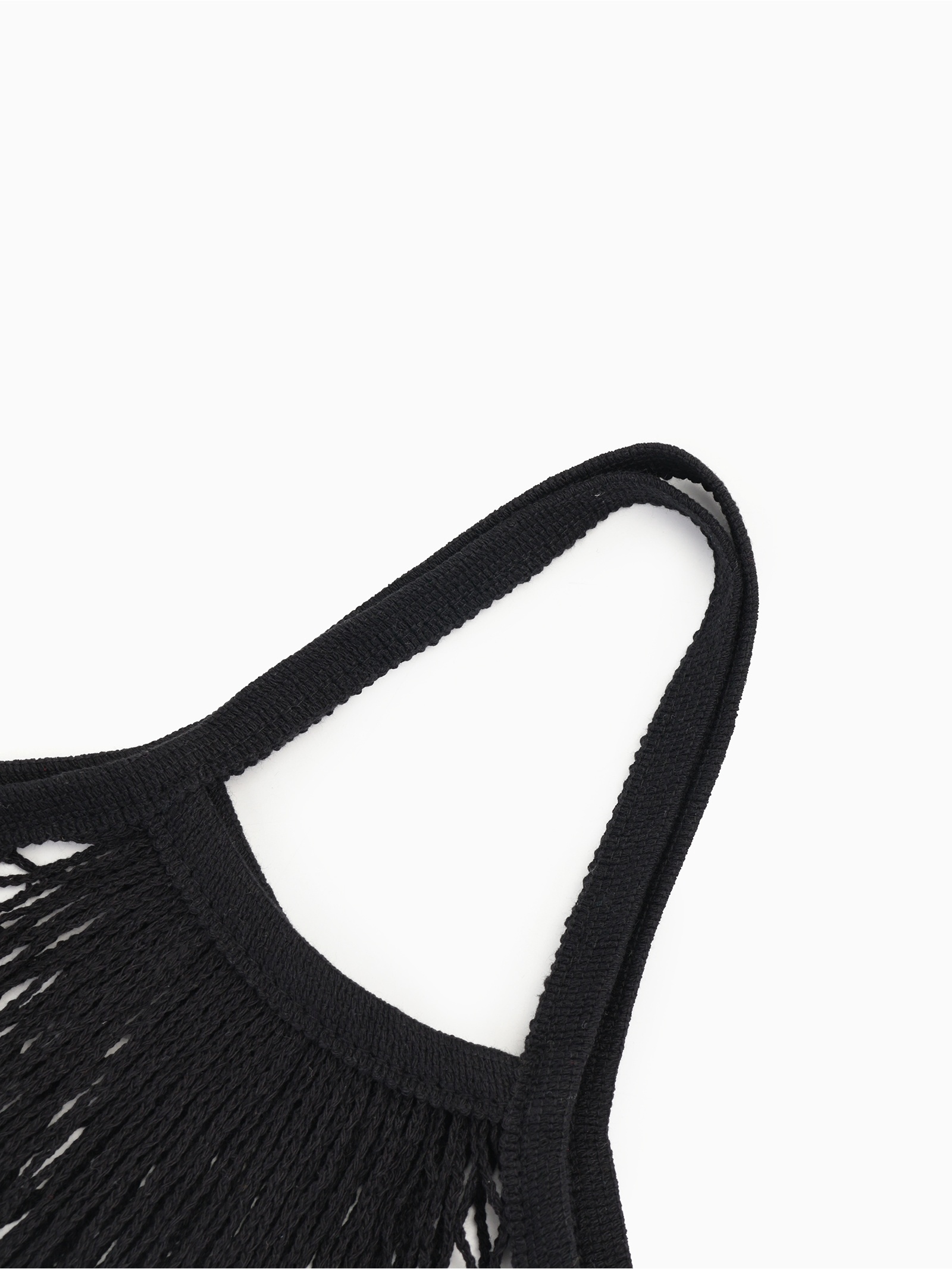 Авоська плетёная сумка сетка 34 х 34 см, ручка 12 см, клетка 1.5 см, чёрная 7653301 Авоська плетёная сумка сетка 34 х 34 см, ручка 12 см, клетка 1.5 см, чёрная 7653301