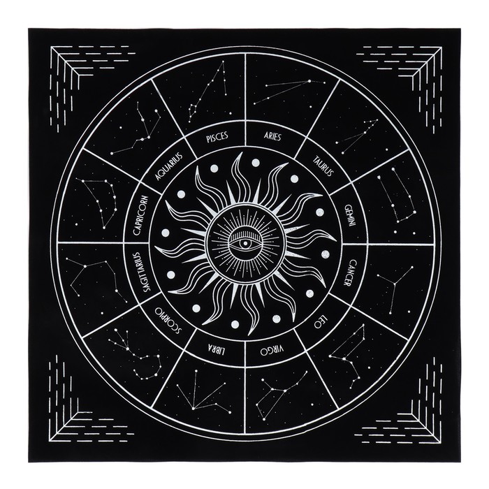 Скатерть для гадания бархатная «Звездный путь», 50×50 см, 16+