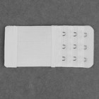 Застёжка-удлинитель для бюстгальтера, 3 ряда 3 крючка, 5 × 10,5 см, 3 шт, цвет белый - Фото 3