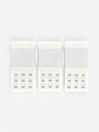 Застёжка для бюстгальтера, удлинитель, 3 ряда 3 крючка, 5×10.5 см, 3 шт., белая - Фото 4