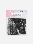 Застёжка для бюстгальтера, удлинитель, 3 ряда 3 крючка, 5×10.5 см, 3 шт., чёрная - Фото 6