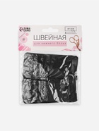 Застёжка для бюстгальтера, удлинитель, 3 ряда 3 крючка, 5×10.5 см, 3 шт., чёрная - Фото 7