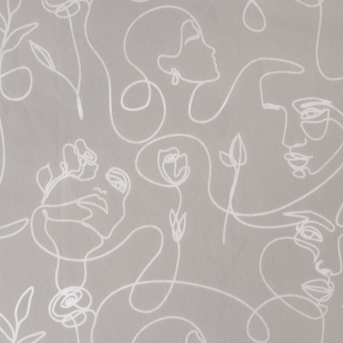 Бумага упаковочная тишью «Линейные лица», 50 × 70 см
