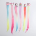 Цветная прядь «Единорог», на заколке, 40 (± 1) см, цвет МИКС - Фото 7