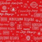 Бумага упаковочная тишью «Новогодняя посылка», 50 × 66 см - фото 9861098