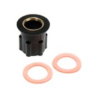 Смеситель для кухни ZEIN ZC2028, гибкий силикон излив, кран-букса латунь 1/2", черный/хром - Фото 8