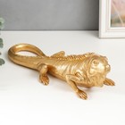 Сувенир полистоун "Золотая игуана" 11х11,5х36 см - фото 318969360