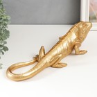 Сувенир полистоун "Золотая игуана" 11х11,5х36 см - Фото 2