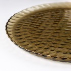 Блюдо стеклянное сервировочное «Кринкл», d=26,5 см, цвет коричневый - Фото 2