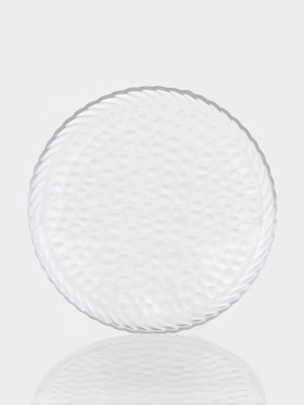 Тарелка Magistro «Кринкл», d=26.5 см, стекло, прозрачная