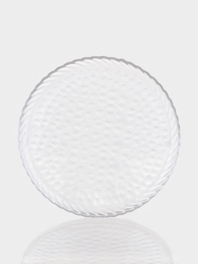 Тарелка Magistro «Кринкл», d=26.5 см, стекло, прозрачная