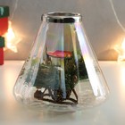 Подсвечник стекло, металл на 1 свечу "Капелька"МИКС  d-4 см 14х14 см - фото 318969431