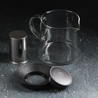 Чайник стеклянный заварочный Magistro «Локи», 1 л, 17,5×13×12,5 см, с металлическим ситом, цвет чёрный - Фото 2