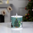Светодиодная фигура «Свеча с Дедом Морозом и снеговиком» 7.5 × 10 × 7.5 см, пластик, батарейки AG13х3, свечение мульти - Фото 3