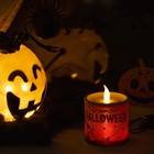 Светодиодная фигура «Свеча Хэллоуин» 7.5 × 10 × 7.5 см, пластик, батарейки AG13х3, свечение тёплое белое - фото 3886430