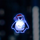 Светодиодная игрушка на липучке «Пингвин в шапке» 7.5 × 8 см, батарейки LR44х3, свечение мульти - Фото 1