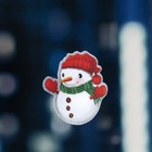 Светодиодная игрушка на липучке «Снеговик» 7.5 × 8.5 см, батарейки LR44х3, свечение мульти - Фото 2