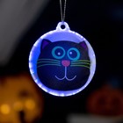 Светодиодная игрушка «Кот ведьмы» 8 см, батарейки AG13х3, свечение мульти - Фото 1
