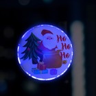 Светодиодная игрушка на липучке «Дед Мороз с ёлкой» 13 см, батарейки LR44х3, свечение мульти - фото 6087268