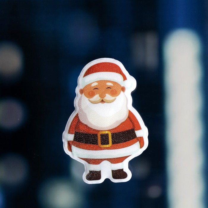 Светодиодная игрушка на липучке «Дед Мороз» 7 × 10 см, батарейки LR44х3, свечение мульти - фото 1885422172