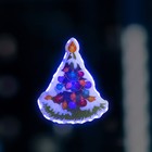 Светодиодная игрушка на липучке «Новогодняя ёлка» 8.5 × 10 см, батарейки LR44х3, свечение мульти - фото 10809630