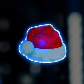 Светодиодная игрушка на липучке «Новогодний колпак» 10 × 8.5 см, батарейки LR44х3, свечение мульти