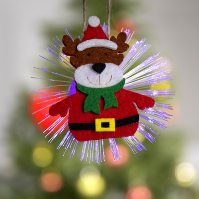 Световая подвеска «Олень» 10 см, батарейки LR44×3 (в комплекте), свечение мульти