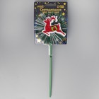 Светодиодная игрушка на палочке «Олень» 10 × 28 × 3 см, батарейки LR44х3, свечение тёплое белое - фото 6651238