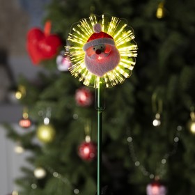 Светодиодная игрушка на палочке «Дед Мороз» 11 × 29 × 4 см, батарейки LR44х3, свечение тёплое белое