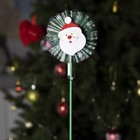 Светодиодная игрушка на палочке «Дед Мороз» 11 × 29 × 4 см, батарейки LR44х3, свечение тёплое белое - фото 6651240