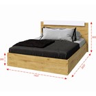 Кровать двуспальная «ЭКО», с основанием, 1400×2000 мм, цвет дуб вотан/белый - Фото 2