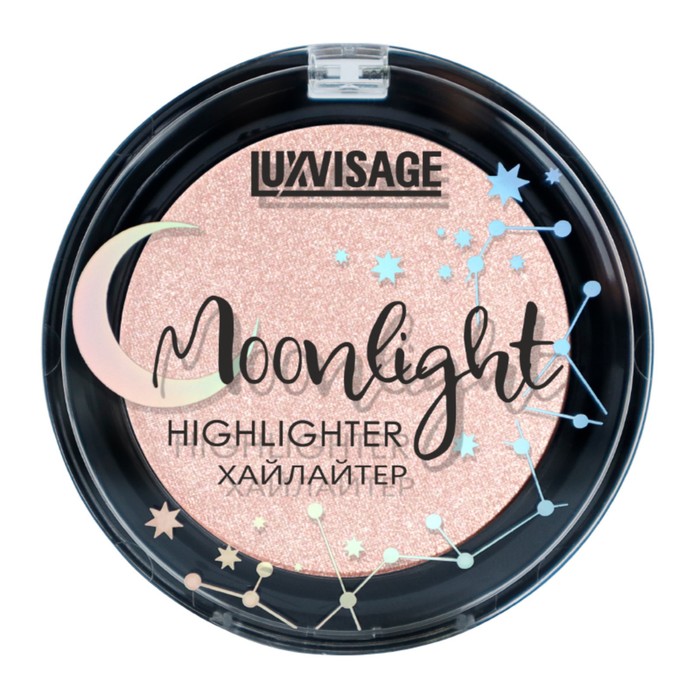 Хайлайтер для лица Luxvisage Moonlight, тон 01 розовый оттенок - Фото 1