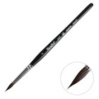 Кисть Белка круглая, Roubloff серия 141F № 5, ручка короткая фигурная чёрная матовая, белая обойма - фото 9862036