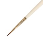 Кисть Колонок круглая укороченная Roubloff серия 1112 № 1,5, ручка длинная пропитана лаком 9156019