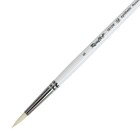 Кисть Синтетика круглая, Roubloff серия 1В12 № 5, ручка длинная белая, белая обойма - Фото 2