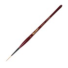Кисть Лайнер Синтетика Roubloff Хобби s10ARB №0, длинный ворс, короткая ручка покрыта лаком, красный - Фото 5