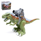 Динозавр «Рекс», стреляет шарами, работает от батареек, свет и звук, цвет зелёный - фото 296071959